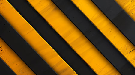abstract background with black and yellow stripes. 3d render illustrationの素材