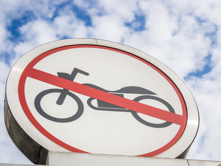No motorcycle allowed signの写真素材