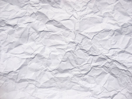 Wrinkled white paper texture backgroundの写真素材