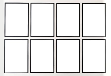 Blank advertisement panel billboards on wall. image with clipping path.の写真素材