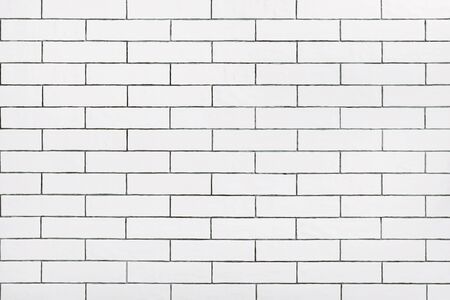 White ceramic tiles wall  texture backgroundの写真素材