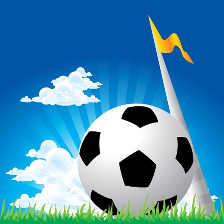 Soccer football corner kickのイラスト素材