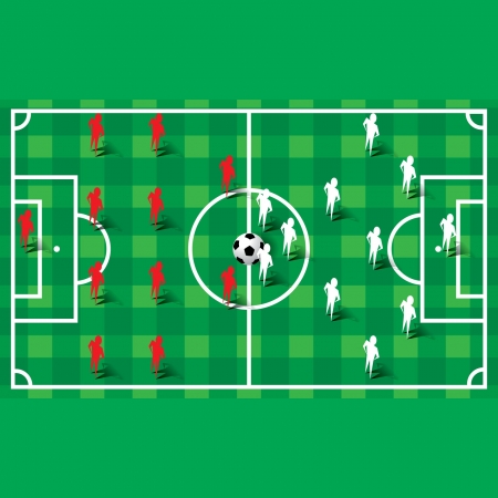 Soccer football formationのイラスト素材
