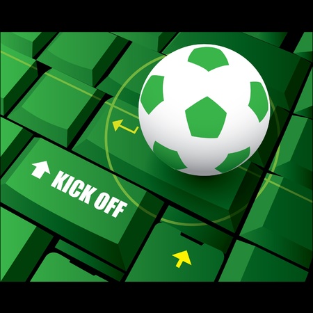 Soccer football kick offのイラスト素材