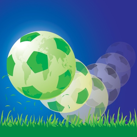 world soccer footballのイラスト素材