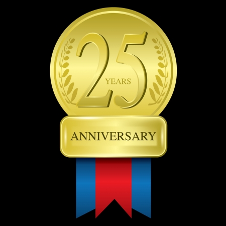25 years anniversaryのイラスト素材
