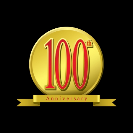 100 years anniversaryのイラスト素材