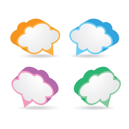 speech bubble setのイラスト素材