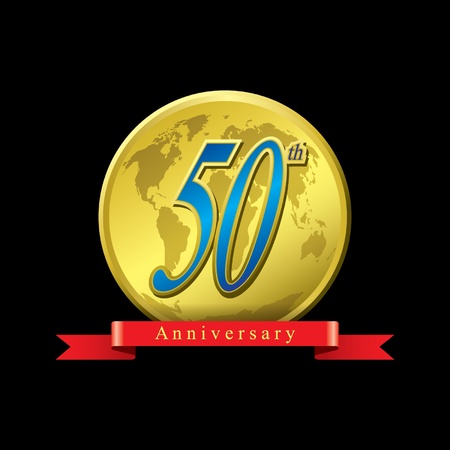 50 years anniversaryのイラスト素材
