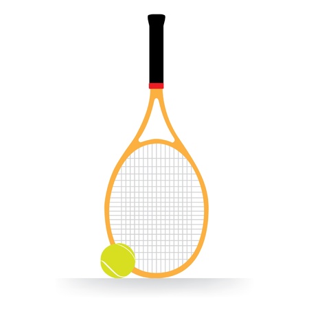 Tennis racket and ballのイラスト素材