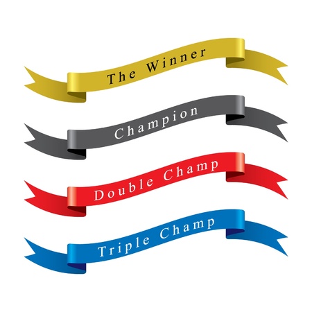 Winner Champion Ribbon set のイラスト素材