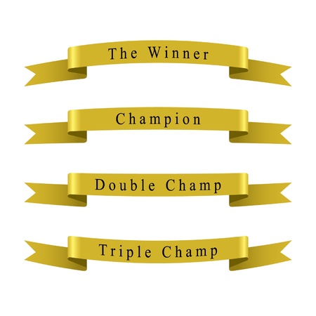 Winner Champion Ribbon setのイラスト素材