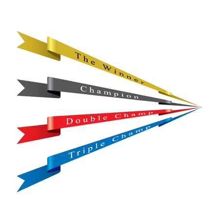 Winner Champion Ribbon set のイラスト素材
