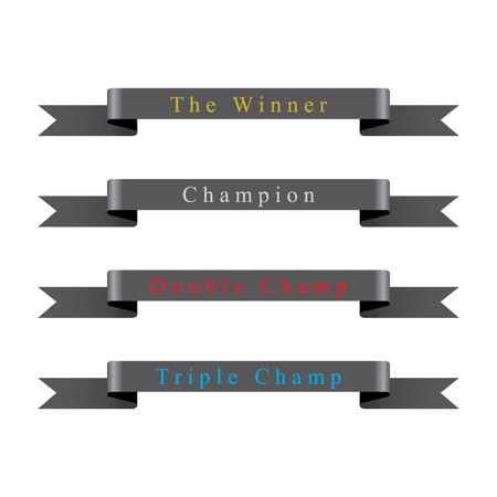 Winner Champion Ribbon setのイラスト素材