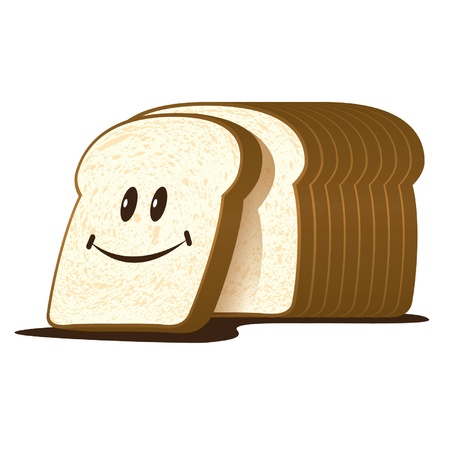 The cut loaf of bread vectorのイラスト素材