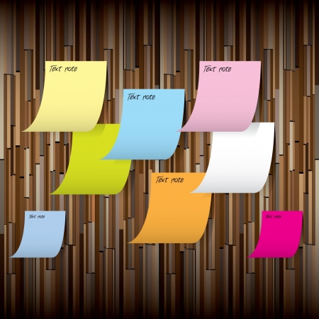Background wood with Post it noteのイラスト素材
