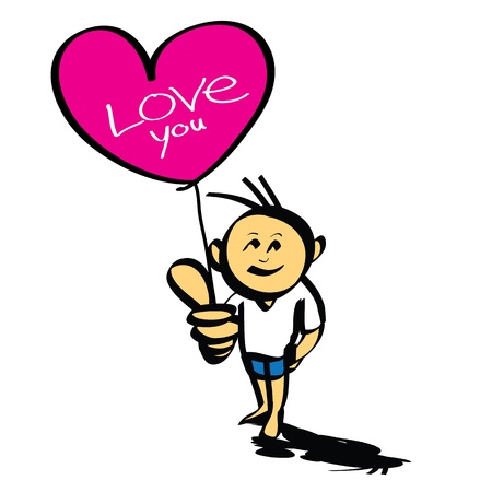 cartoon boy hand drawn のイラスト素材