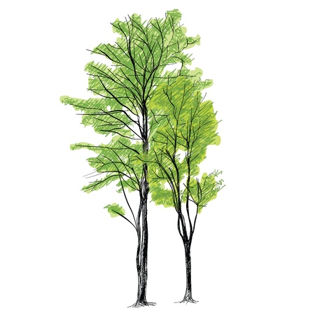 Tree Vector - Hand Drawnのイラスト素材