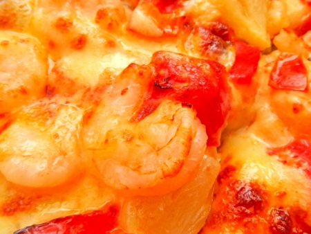 Pizza in carton boxの写真素材