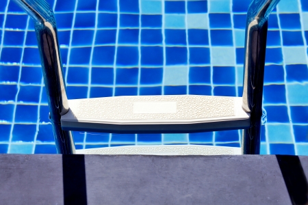 Swimming pool with stairの写真素材