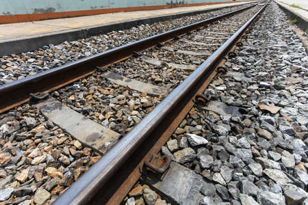 Railroad track go to the southern of THAILAND の写真素材