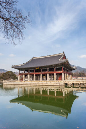 Gyeongbokgung Palace in Seoul , South Koreaのeditorial素材