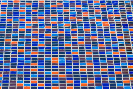 ceramic tile mosaic in swimming pool - seamless textureの写真素材