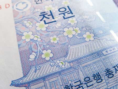 South Korean Won currencyの写真素材
