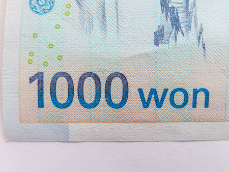 South Korean Won currencyの写真素材