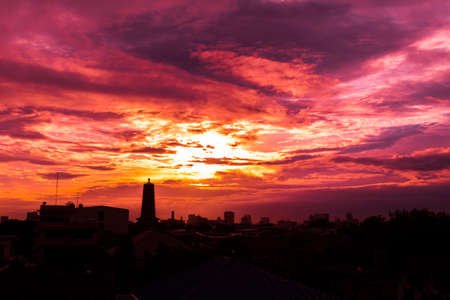 sunset sky. Beautiful sky.の写真素材