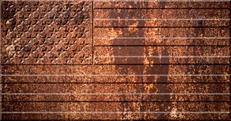 USA, united states of america flag on the metal rust backgroundの写真素材