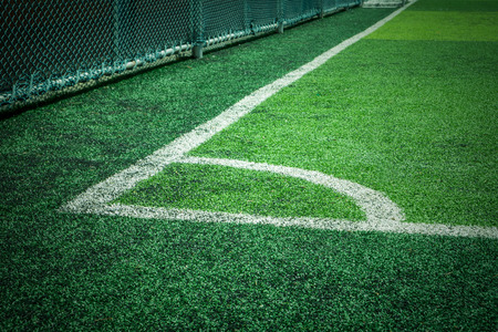 artificial turf of Soccer football fieldの写真素材