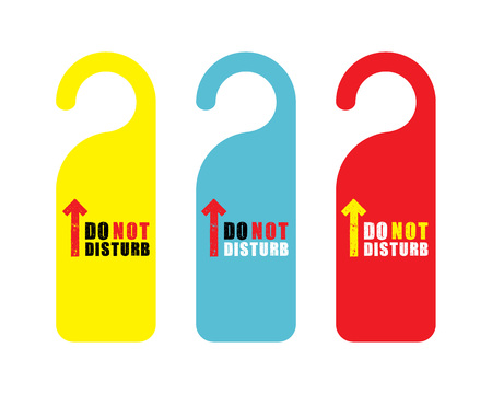 hanger sign do not disturb conceptのイラスト素材