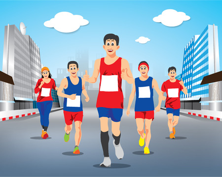 RUNNING PEOPLE VECTOR CONCEPTのイラスト素材