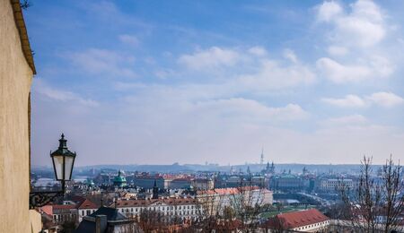 Old town top view from Prague castle, Czech Republic.の写真素材