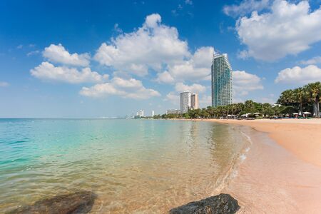 PATTAYA, THAILAND - December 27, 2015 : Beautiful blue sea and sky at Pattaya beach on December 27, 2015 Pattaya Thailand.のeditorial素材