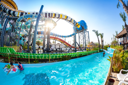 PATTAYA, THAILAND - DEC 27, 2015: Cartoon Network Amazone Water Park, New recreation in Pattaya on December 27, 2015 in Pattaya Thailand. Park create from cartoon character on Cartoon Network channelのeditorial素材
