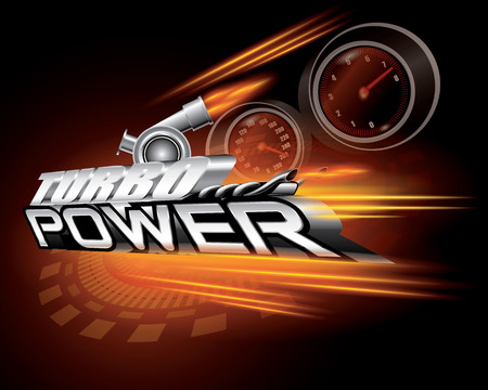Turbo Power Concept Design Vectorのイラスト素材