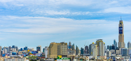 Bangkok, Thailand - July 8: Cityscape of Bangkok in the morning. on July 8, 2017 in Bangkok, Thailand.のeditorial素材