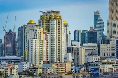 Bangkok, Thailand - July 8: Cityscape of Bangkok in the morning. on July 8, 2017 in Bangkok, Thailand.のeditorial素材