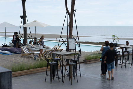 HUA HIN, THAILAND - MAY 28, 2017: Seenspace Huahin is a life style community mall in front the sea at Hua hin Thailand.のeditorial素材