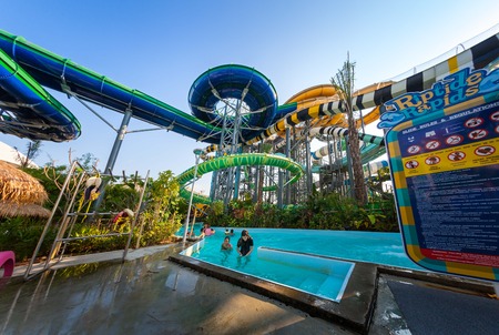 PATTAYA, THAILAND - DEC 27, 2015: Cartoon Network Amazone Water Park, New recreation in Pattaya on December 27, 2015 in Pattaya Thailand. Park create from cartoon character on Cartoon Network channelのeditorial素材