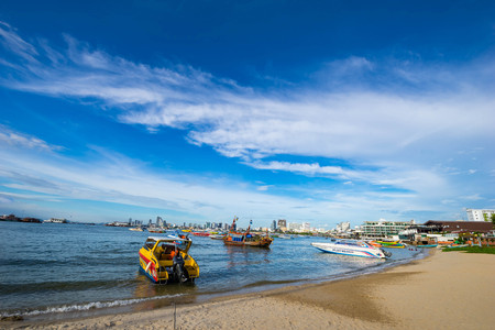 PATTAYA, THAILAND - September 2 : View from Bali Hai Pier Pattaya Bay. on September 2, 2017のeditorial素材