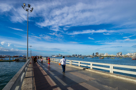 PATTAYA, THAILAND - September 2 : View from Bali Hai Pier Pattaya Bay. on September 2, 2017のeditorial素材