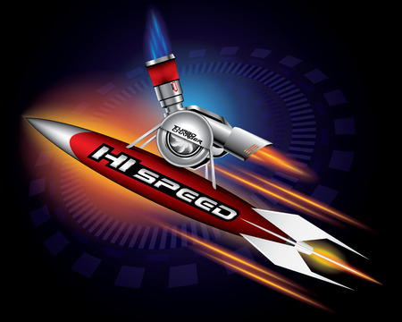 HI SPEED ROCKET CONCEPT VECTORのイラスト素材