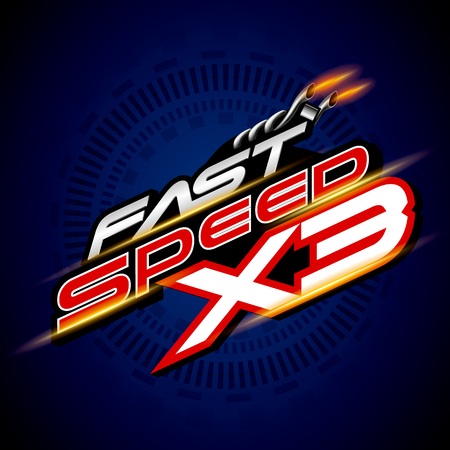 Fast Speed x3 concept vector illustrationのイラスト素材