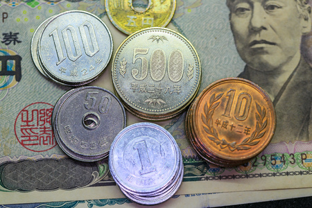 Japan money, Japanese yen, selective focus.の写真素材