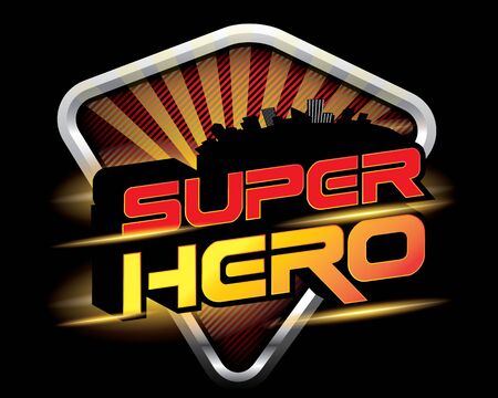 SUPER HERO ICON FONT CONCEPT VECTOR.のイラスト素材