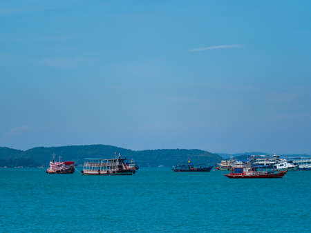 PATTAYA, THAILAND - October 25, 2021 : Pattaya beach before opening to tourists after the Coronavirus COVID-19 epidemic is less October 25, 2021 Pattaya Thailand.のeditorial素材