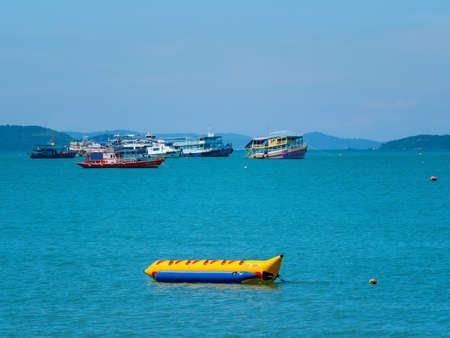 PATTAYA, THAILAND - October 25, 2021 : Pattaya beach before opening to tourists after the Coronavirus COVID-19 epidemic is less October 25, 2021 Pattaya Thailand.のeditorial素材